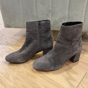 Dune London Charcoal Suede Ankle Boots